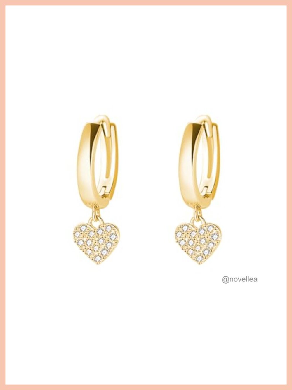 S925 Sterling Silver CZ Heart Hoop Earrings for Women Teen Girls